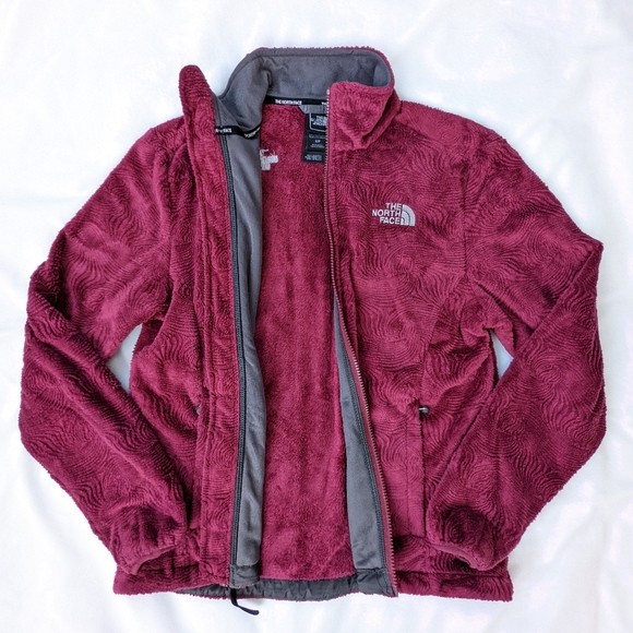 North Face Zip-Up plush soft high-pile fleece jacket with design - Picture 4 of 10